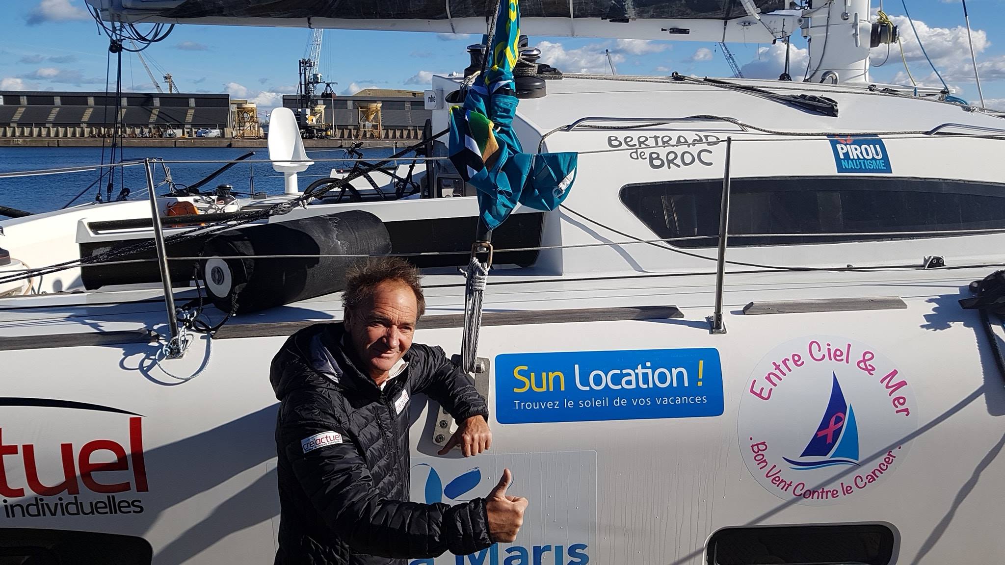 Route du rhum 2018 : Sun Location soutient Bertrand de Broc