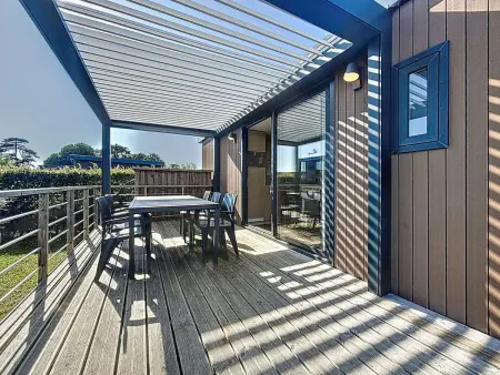 Location mobil home à Jullouville, Mobil-home confort 6 pers, 3 chambres, 2 sdb, proche plage, piscine, fitness, commerces à Jullouville