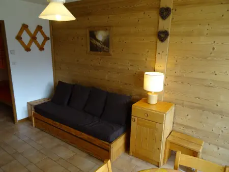 Studio 4 pers. à Plan Peisey, balcon sud et vue Bellecôte : photo 2