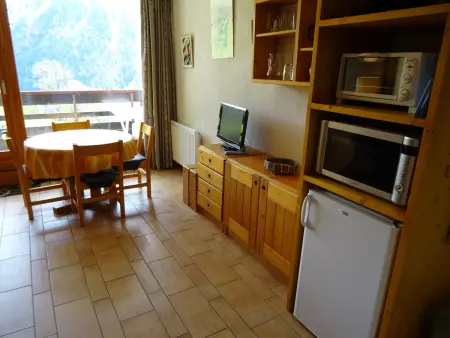 Studio 4 pers. à Plan Peisey, balcon sud et vue Bellecôte : photo 8