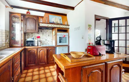 Maison en pierre 6 pers. à Plouagat, cour privée : photo 11