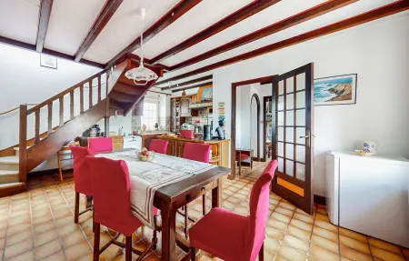 Maison en pierre 6 pers. à Plouagat, cour privée : photo 12