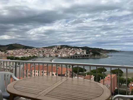 Location appartement à Banyuls sur Mer, Appartement 2 pièces avec parking et vue sur mer à 200m de la plage