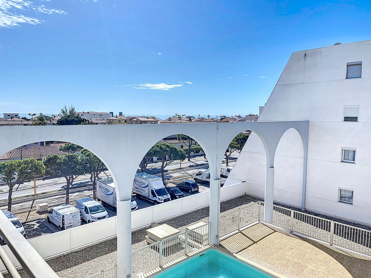 Appartement 4 pers. climatisé au Barcarès avec piscine et vue mer - Photo 4