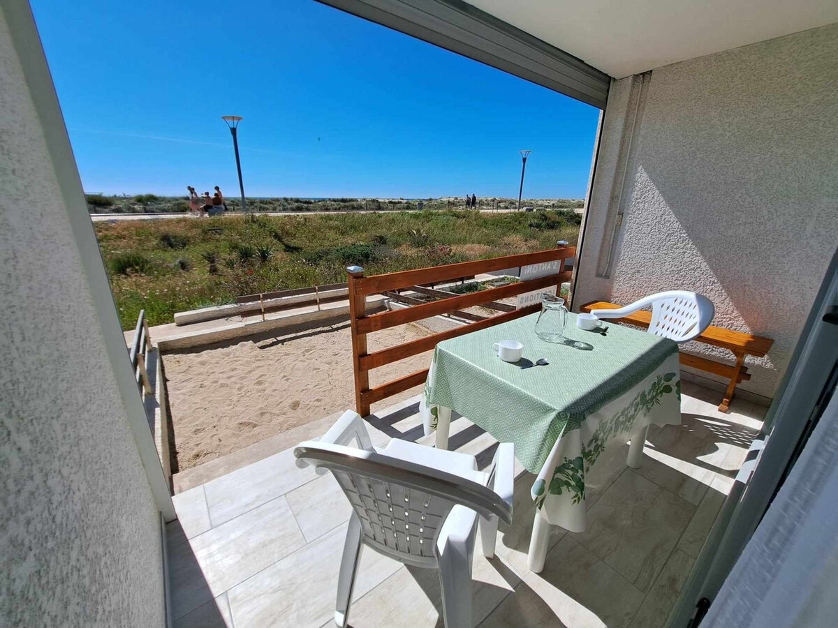 Appart 4 pers. 1ère ligne mer, terrasse, parking - Photo 1