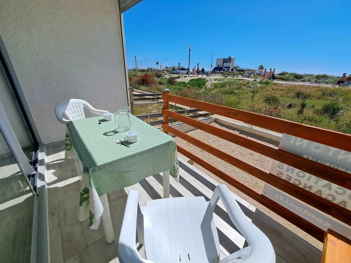 Appart 4 pers. 1ère ligne mer, terrasse, parking - Photo 9