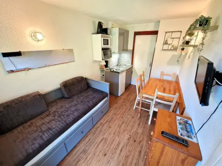 Studio rénové 2-3 personnes à Valfréjus, balcon et vue piste - Photo 7