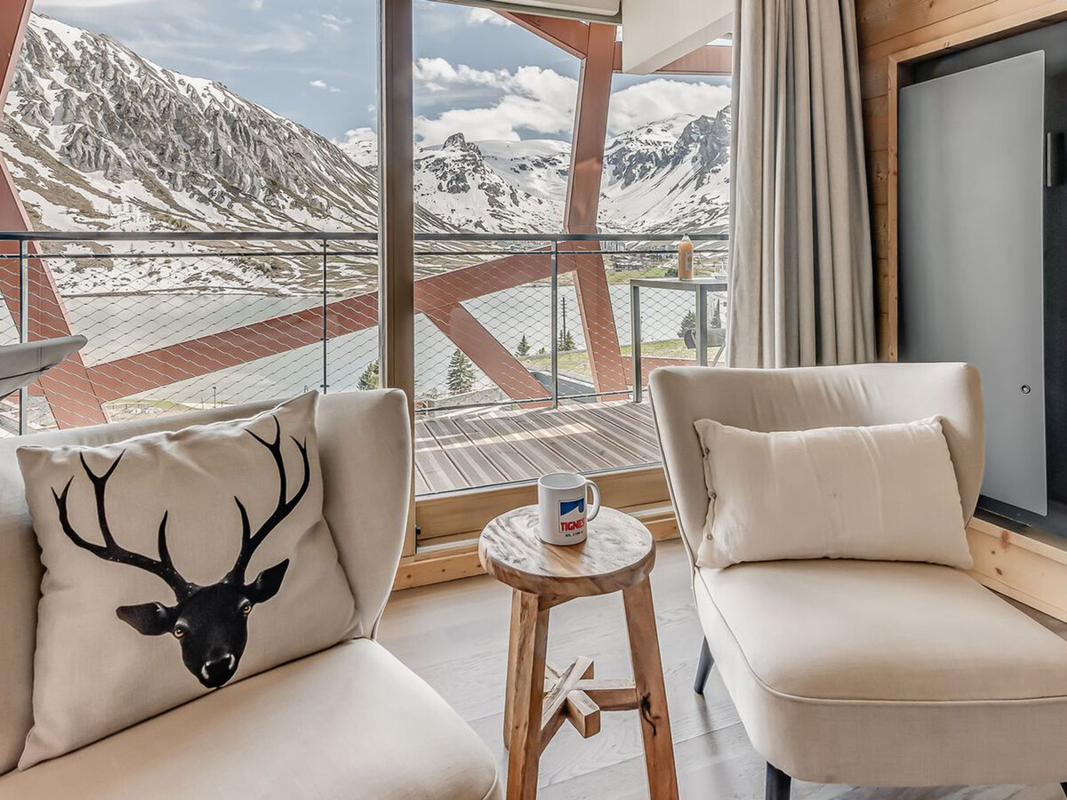 Appartement 8 pers, balcon sud vue lac de Tignes - Photo 14