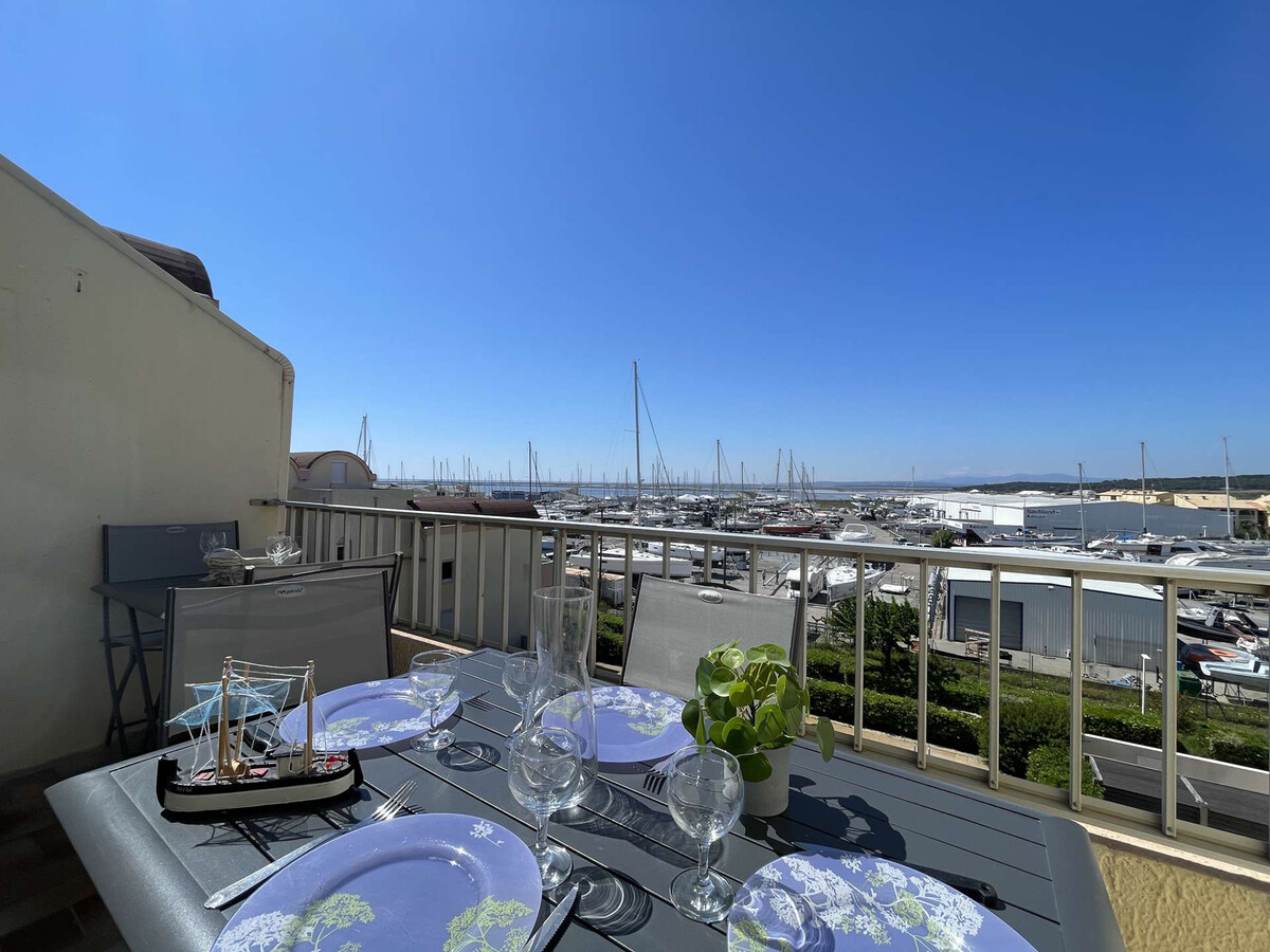 Appt Grande Voile 6 pers, piscine, vue port à Gruissan - Photo 1