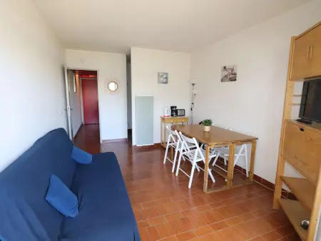 Studio cabine Port Camargue, piscine et terrasse vue port : photo 7