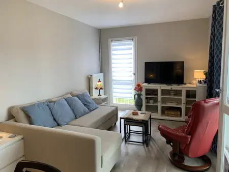 Location appartement à Cabourg, Charmant T2 à Cabourg, proche centre et plage, calme, loggia, ascenseur, animaux acceptés