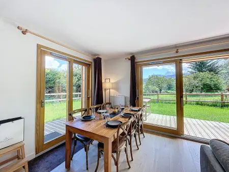 Appartement 3 chambres Combloux, jardin 100 m² et vue montagne : photo 8