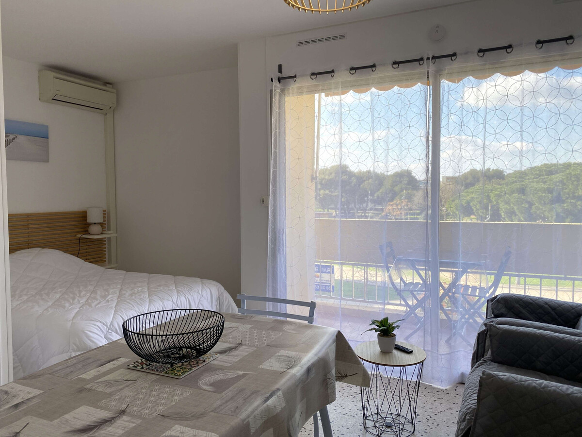 T1 Balaruc-les-Bains, balcon parc, clim, parking - Photo 6