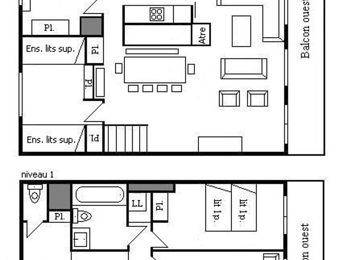 Appartement 12 pers., 5 chambres, cheminée à Méribel - Photo 8