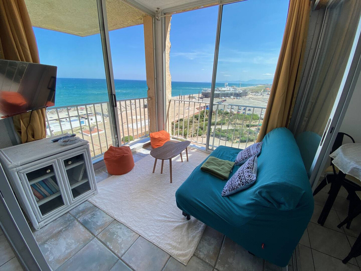 Grand studio vue mer, 6e étage avec ascenseur au Barcarès - Photo 1