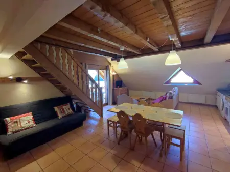 Location appartement à Pra Loup, Duplex cosy avec balcon et parking à Pra-Loup, 8 pers