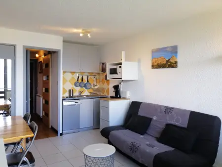 Location appartement à Pra Loup, Studio confortable pour 4 pers. à Pra-Loup, proche des pistes, vue sur vallée