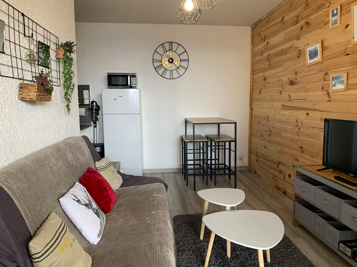 Studio rénové 26m² balcon à Pra-Loup, 100m du télésiège - Photo 2