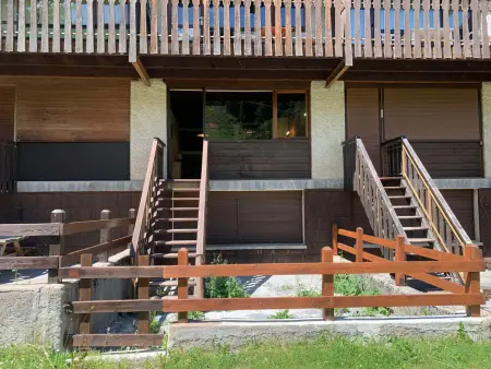 Duplex 3 pièces 6 pers. face aux pistes, terrasse sud : photo 15