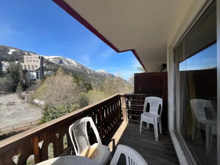 Appartement 8 pers, Pra-Loup 1600, balcon vue pistes : photo 7