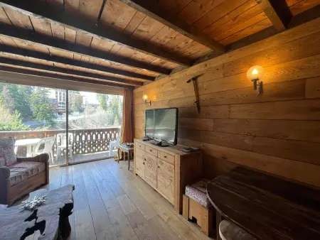 Appartement 8 pers, Pra-Loup 1600, balcon vue pistes : photo 8