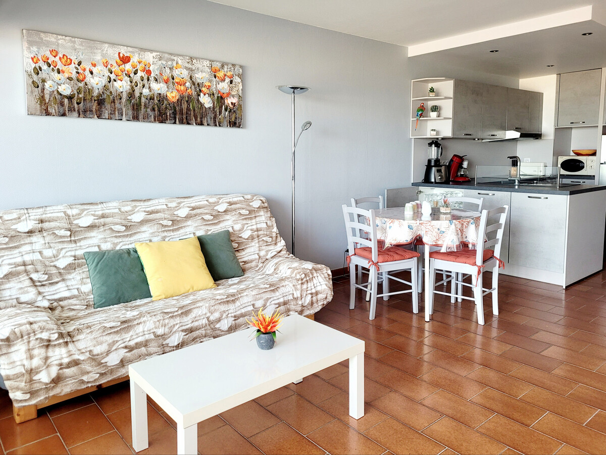 T2 traversant 41m² vue mer et Canigou - Plage à pied - Photo 6