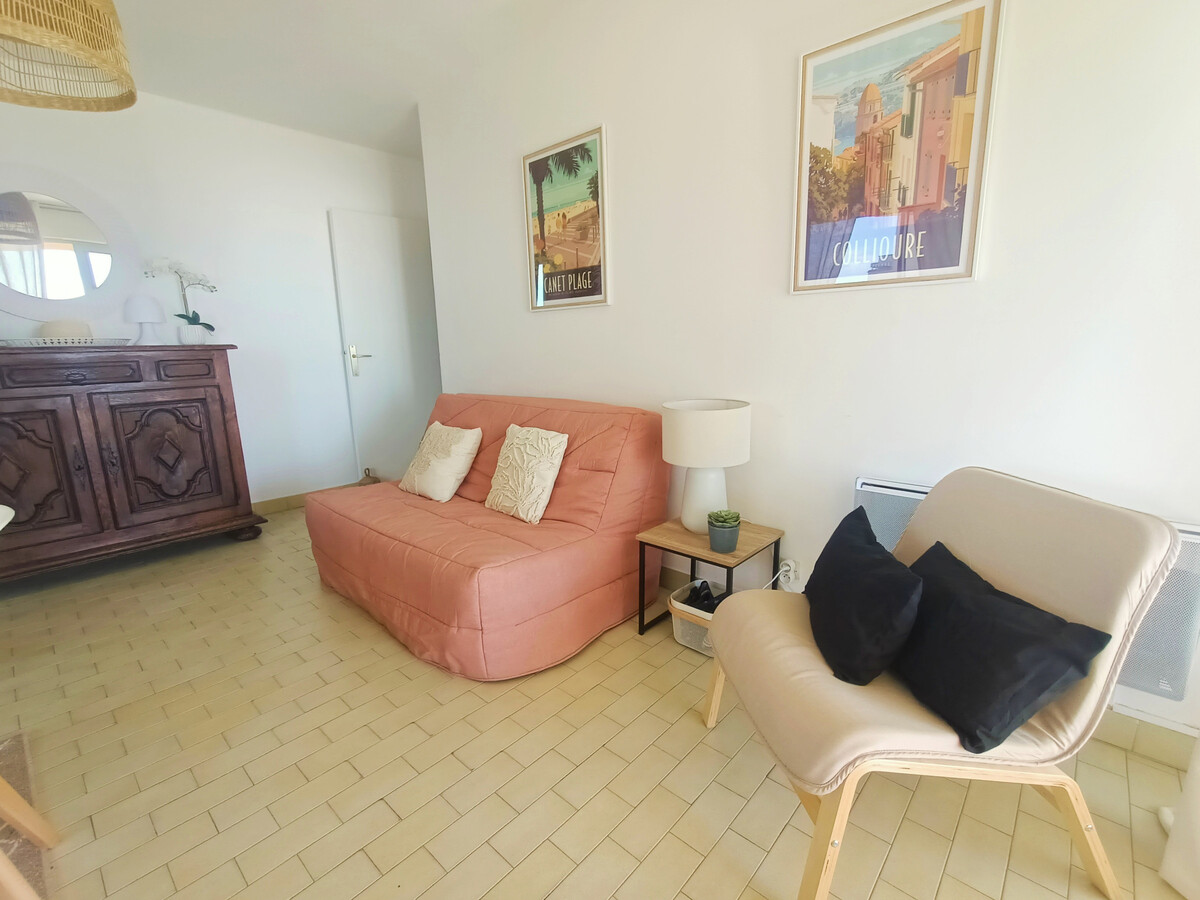 T3 54m² Canet-en-Roussillon, terrasse vue mer et Canigou - Photo 3