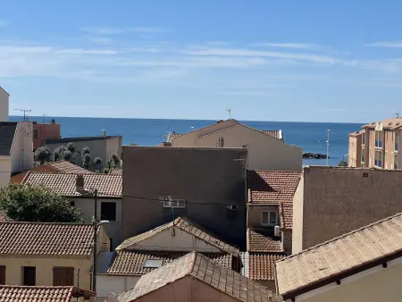Location appartement à Valras Plage, T2 avec climatisation, balcon vue mer, 250m de la plage