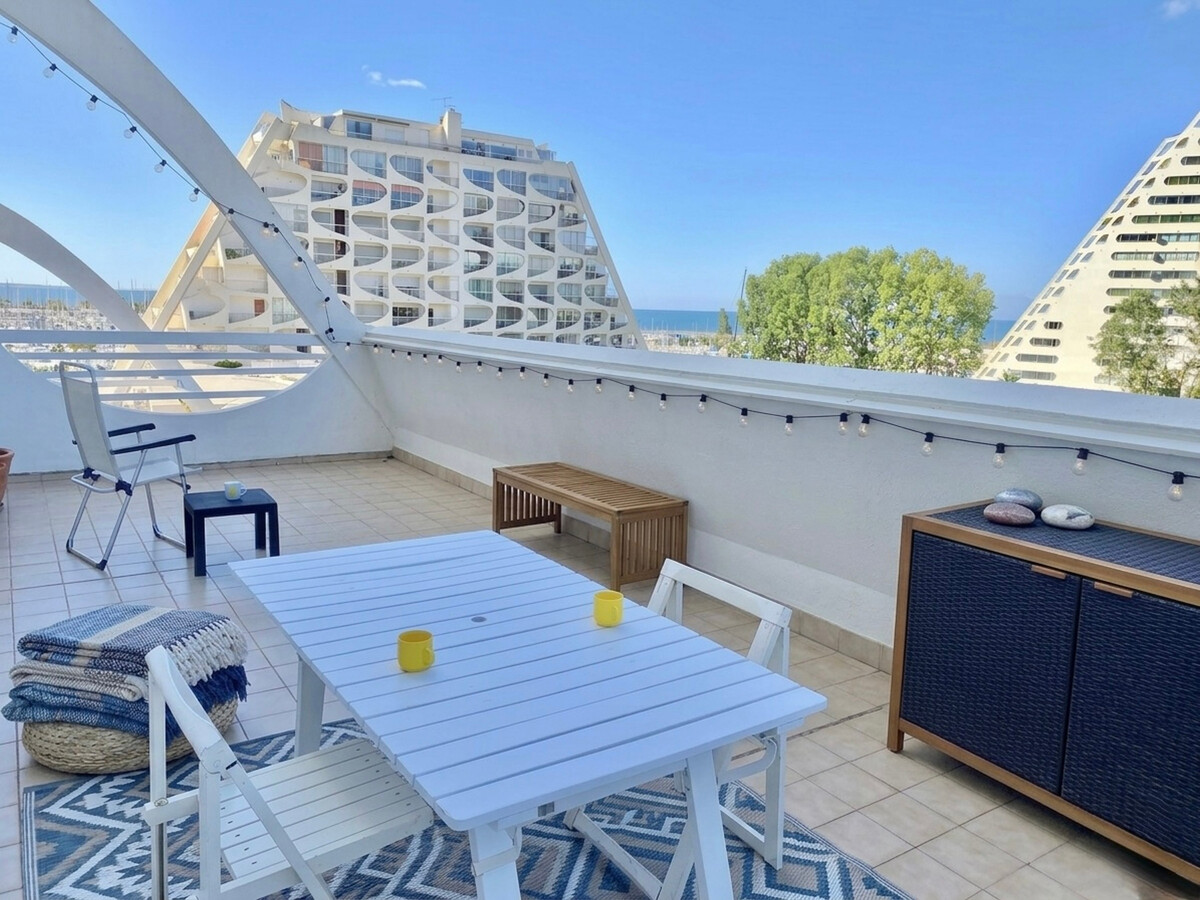 Studio 2 pers. à La Grande-Motte, terrasse vue port - Photo 1