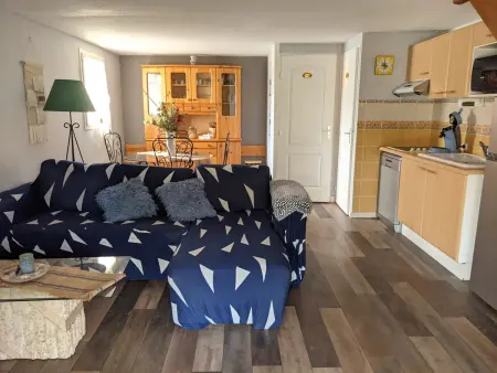 Location villa à Port la Nouvelle, Belle villa climatisée T3 avec mezzanine, jardin arboré, garage et à 900m de la plage, 6/7 personnes