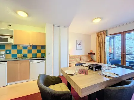 Location appartement à Le Corbier, Appartement lumineux, accès ski aux pieds, balcon