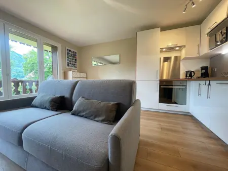 Studio Les Mélèzes à Samoëns, balcon et ski-bus à 10m : photo 2