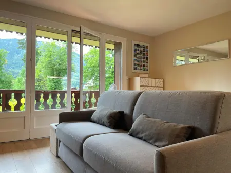 Studio Les Mélèzes à Samoëns, balcon et ski-bus à 10m : photo 4