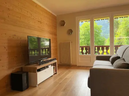 Studio Les Mélèzes à Samoëns, balcon et ski-bus à 10m : photo 6