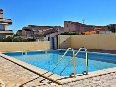 Location appartement à Marseillan Plage, T3 au RDC avec piscine, terrasse et parking - 6 pers, proche plage à Marseillan