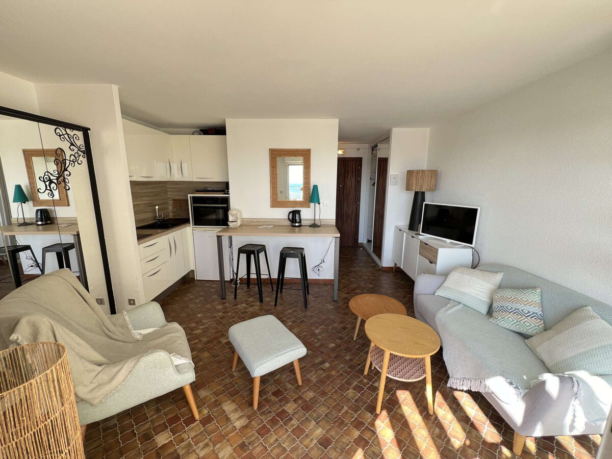 Studio-Cabine 4 pers. Cap d'Agde, vue mer et parking - Photo 4