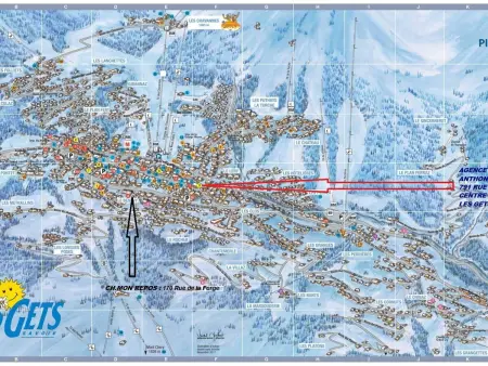 Chalet rénové Les Gets 8 pers, central, 150m commerces, 350m pistes, terrasse sud, parking privé - Photo 24