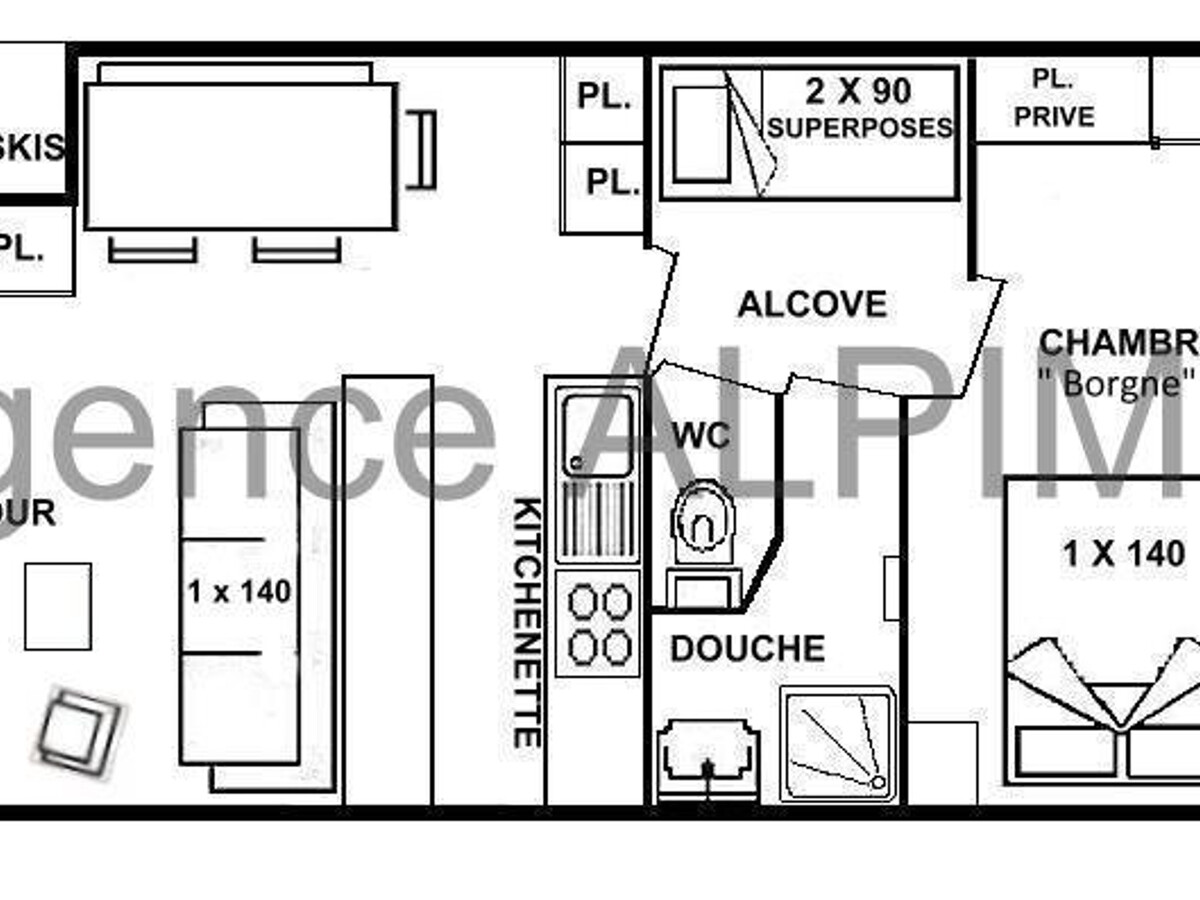 Appartement 2 pièces Les Saisies pour 6 personnes, calme au centre, classé 2 étoiles - Photo 3
