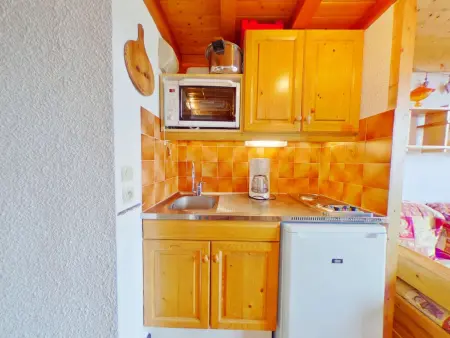 Studio cabine 4 pers. aux Saisies, balcon sud-est : photo 4
