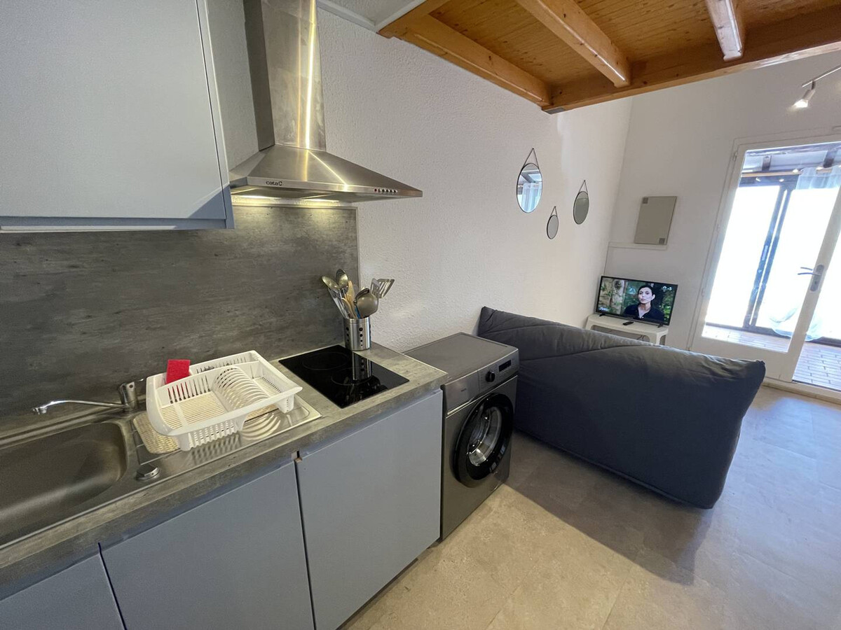 Studio mezzanine climatisé 4 pers., 900m plage, parking - Photo 12