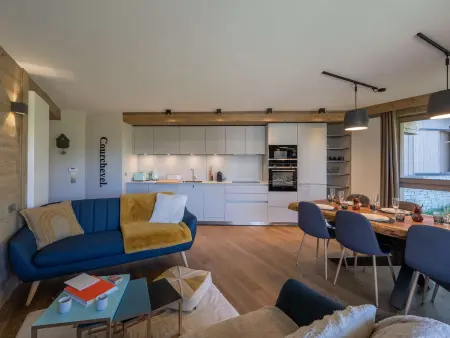 Location appartement à Courchevel 1550, Appartement 8 pers, centre Courchevel, accès pistes, SPA, idéal familles