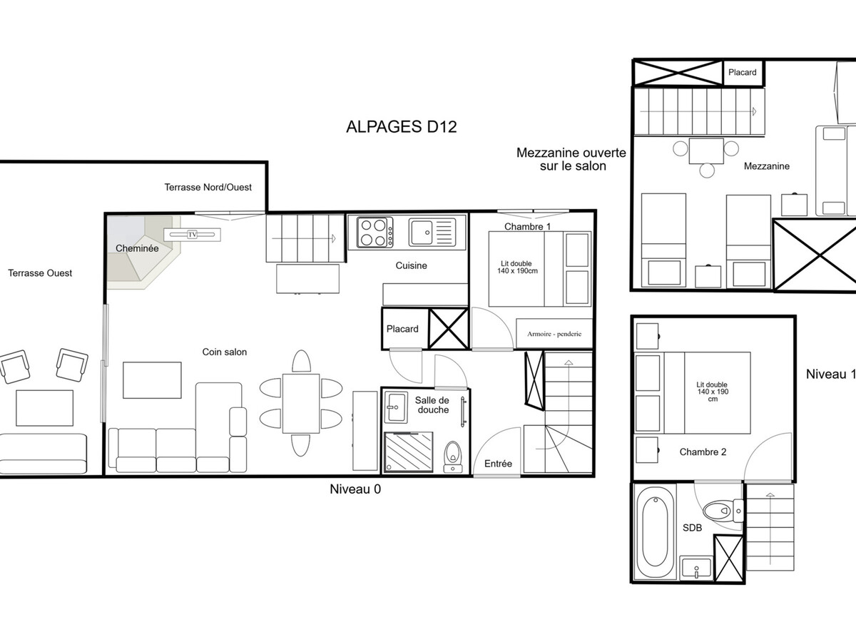 Duplex 3* 7 pers. avec mezzanine, Méribel - Photo 13