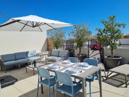 Location appartement à Argelès sur Mer, Appartement T3 avec grande terrasse et vue sur les Albères
