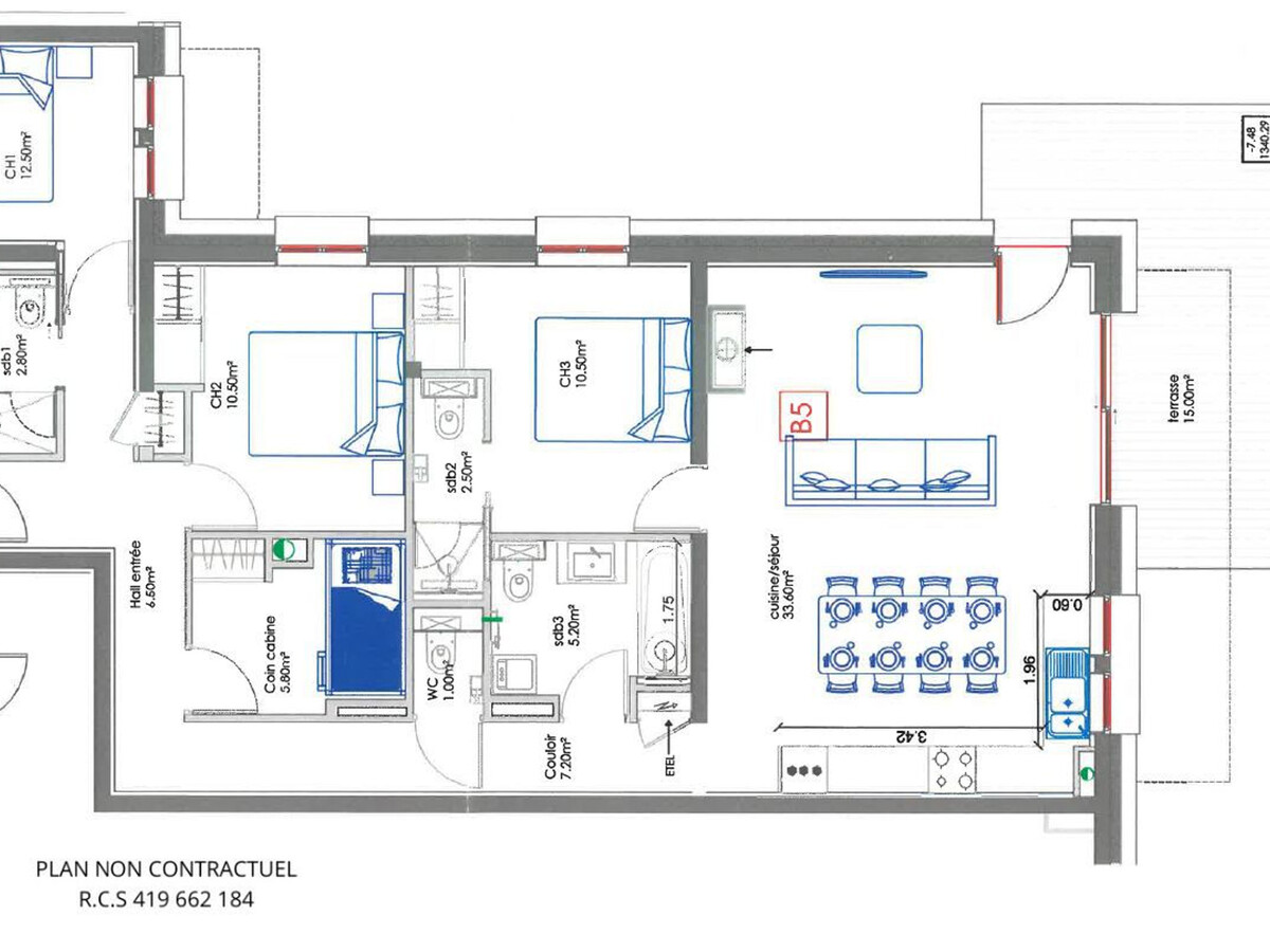 Appartement Le Bouquetin, 3 chambres avec terrasse et jardin - Photo 13