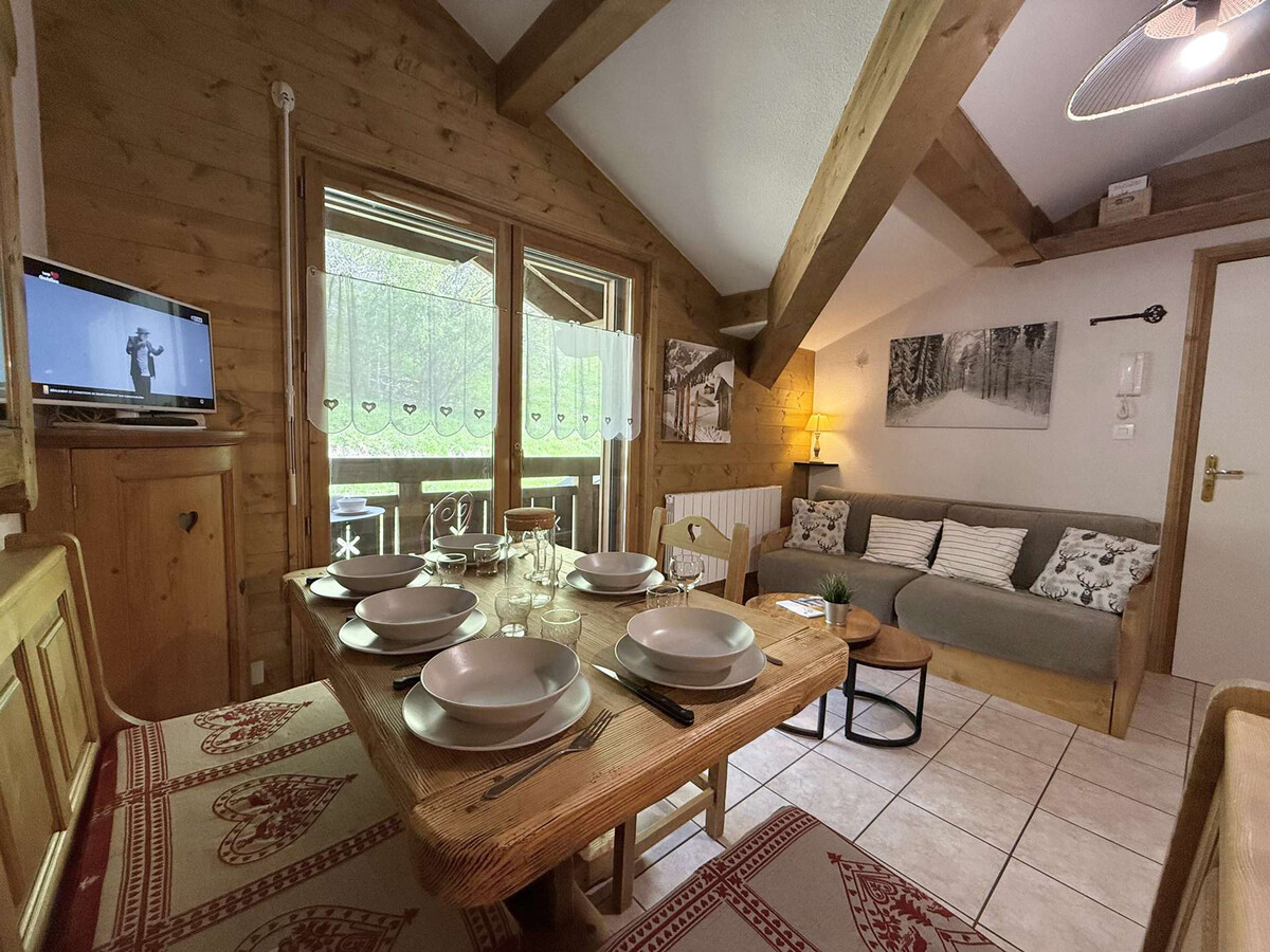 Studio 6 pers. Praz-sur-Arly : mezzanine, cabine, balcon - Photo 4