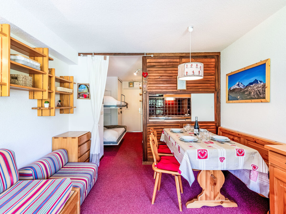 Studio 25 m² Tignes, balcon sud vue pistes ski - Photo 1