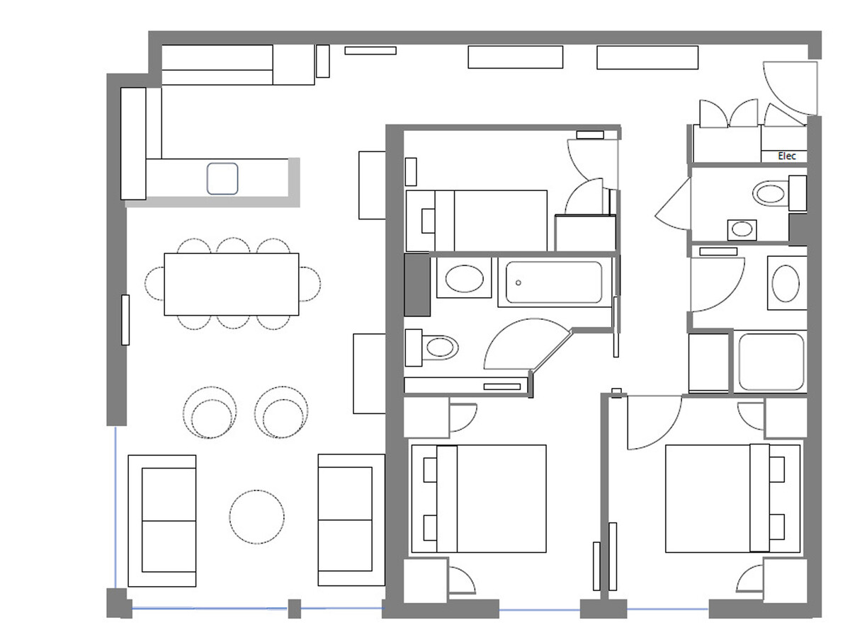 Appartement 4 pièces cabine Méribel, 79m², parking inclus - Photo 16