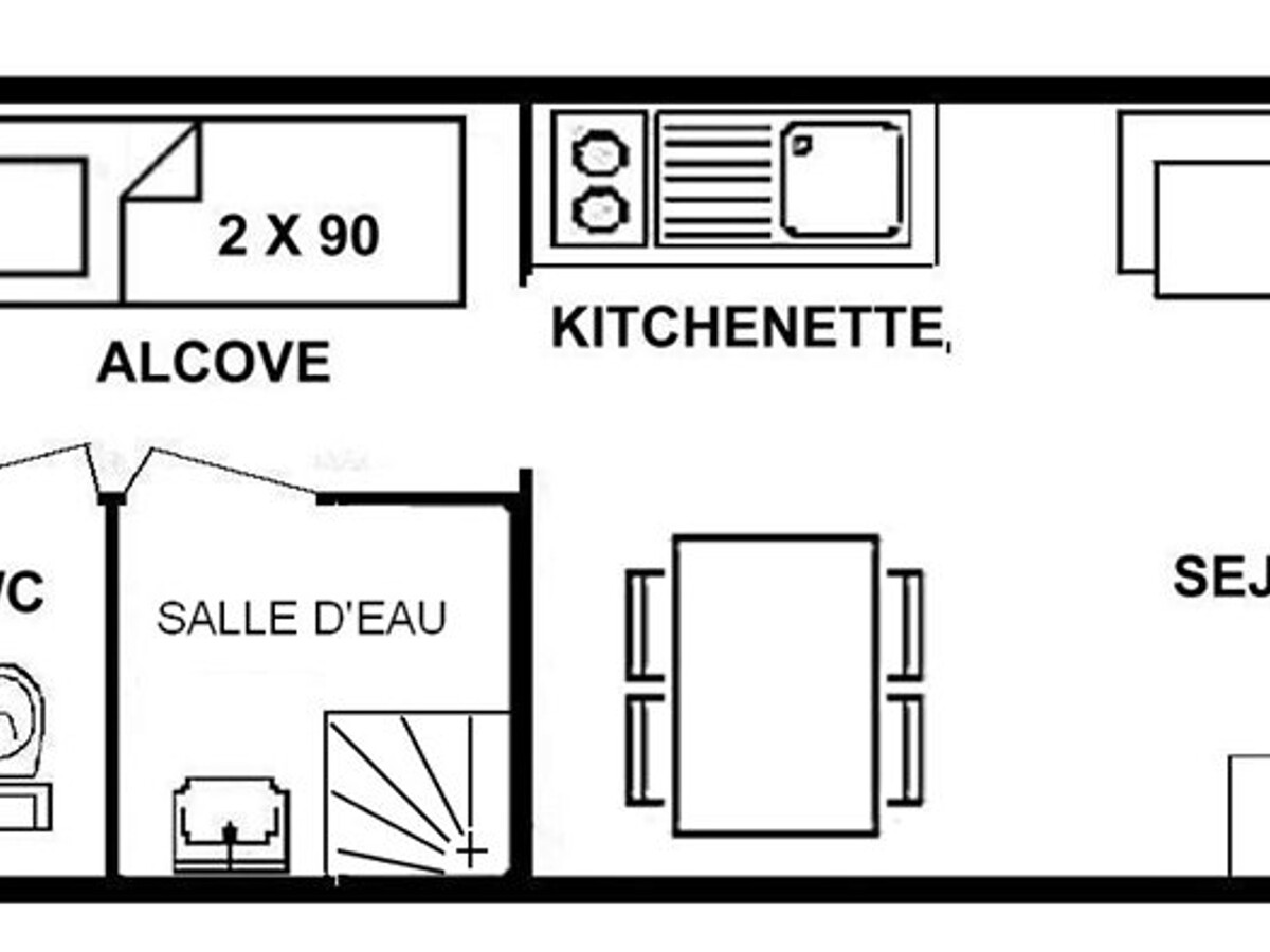 Studio cabine 4 pers, balcon sud, Les Saisies - Photo 3