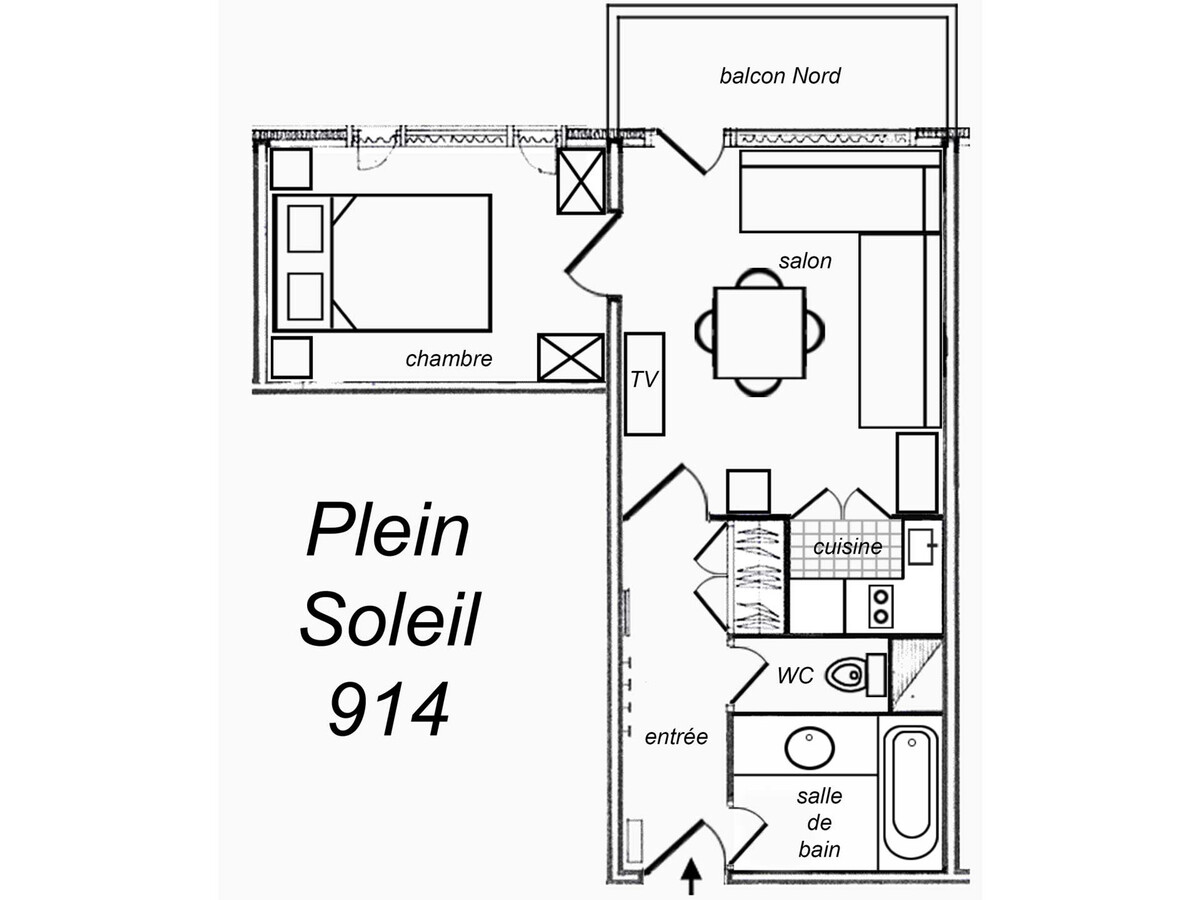 Appartement 2 pièces balcon à Méribel, 4 personnes - Photo 8