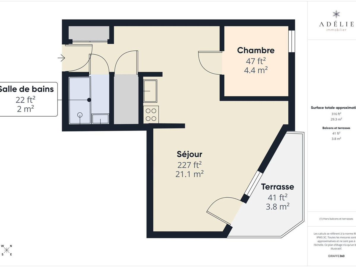 T2 30m² à 100m des pistes, balcon NE, parking - Photo 16